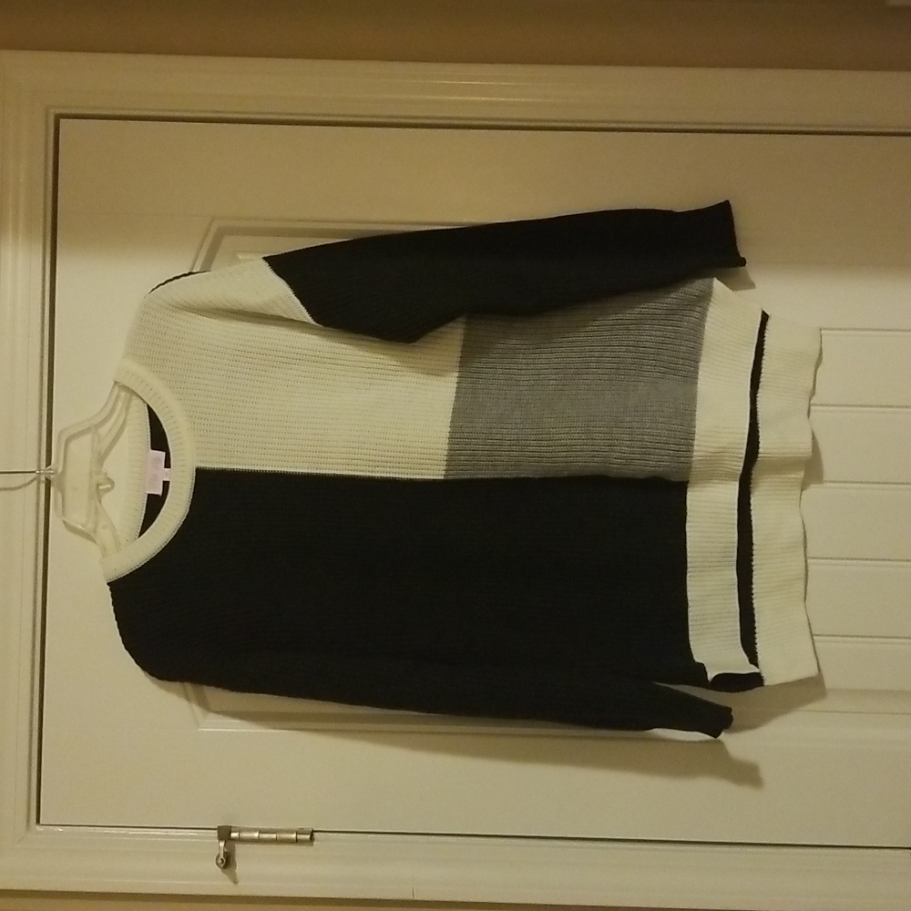 3/$15 Pink Lily colorblock sweater